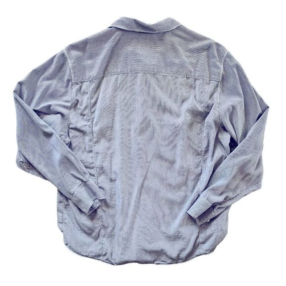 TOMMY BAHAMA Long Sleeve Blue White Pinstripe Shirt Size XL - Picture 2 of 5